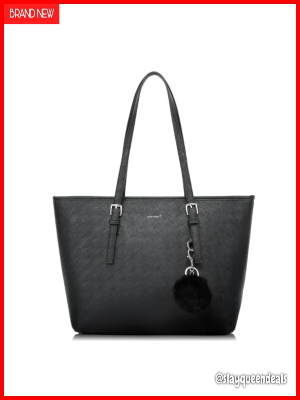 Tan Tote Bag Women Zipper Faux Leather Work Large Handbag